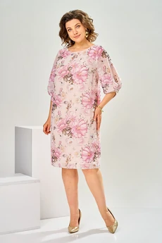 Платье 1-2792 персиковый Romanovich style