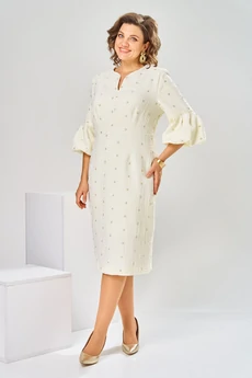 Платье 1-2809 молочный-1 Romanovich style