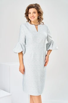 Платье 1-2809 голубой + точка Romanovich style