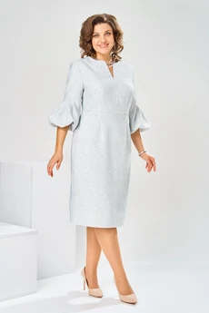 Платье 1-2809 голубой + точка Romanovich style