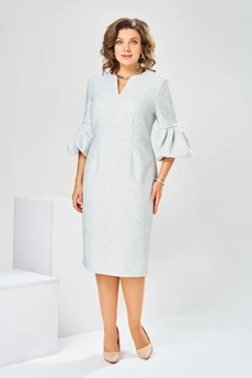 Платье 1-2809 голубой + точка Romanovich style