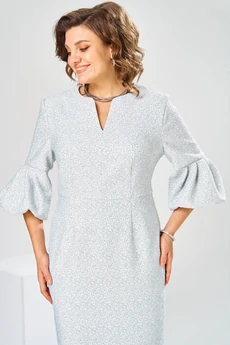 Платье 1-2809 голубой + точка Romanovich style