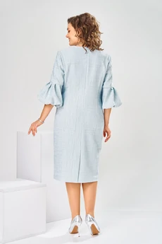 Платье 1-2809 голубой + штрихи Romanovich style