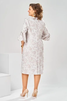 Платье 1-2809 пудра + цветы Romanovich style