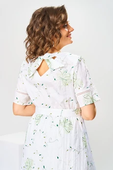 Платье 1-2823 зеленый принт Romanovich style