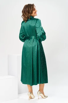Платье 1-2837 зеленый + листики Romanovich style