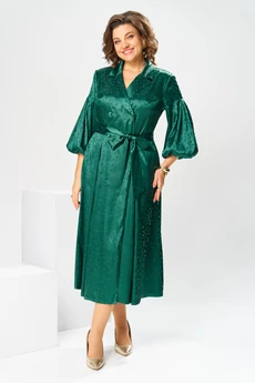 Платье 1-2837 зеленый + листики Romanovich style