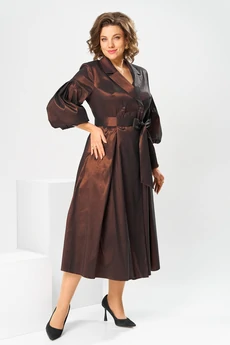 Платье 1-2837 коричневый Romanovich style