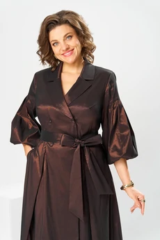 Платье 1-2837 коричневый Romanovich style