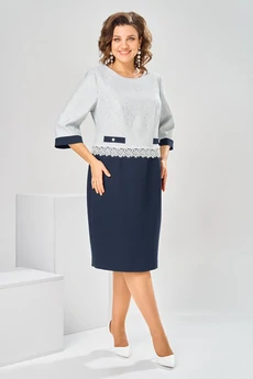 Платье 1-2851 голубой Romanovich style