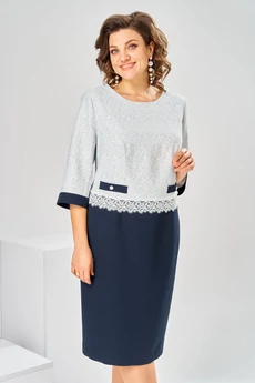 Платье 1-2851 голубой Romanovich style