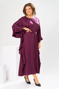 Платье 1-2870 бордо Romanovich style
