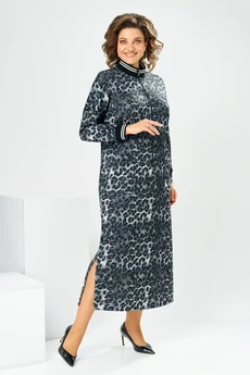 Платье 1-2885 синий леопард Romanovich style