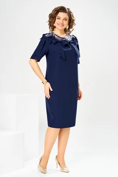 Платье 1-2899 сине-белый Romanovich style