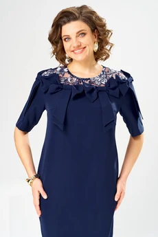 Платье 1-2899 сине-белый Romanovich style