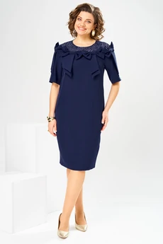 Платье 1-2899 синий пайетки Romanovich style