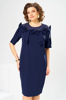 Платье 1-2899 синий пайетки Romanovich style