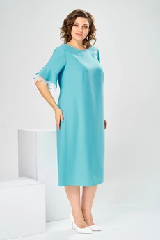 Платье 1-2910 бирюза Romanovich style