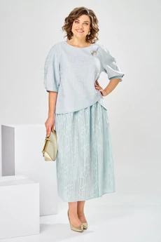 Платье 1-2913 голубой Romanovich style