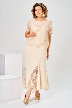 Платье 1-2927 кремовый Romanovich style