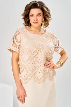 Платье 1-2927 кремовый Romanovich style