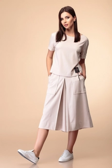 Костюм брючный 2-1971 бежевый Romanovich style