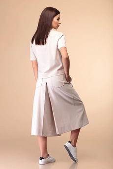 Костюм брючный 2-1971 бежевый Romanovich style