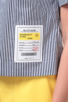 Костюм брючный 2-1971 полоска + желтый Romanovich style