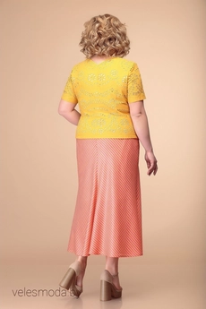 Костюм юбочный 2-1991 горчичный Romanovich style