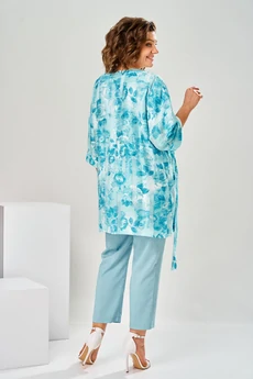 Костюм брючный 3-2377 голубой Romanovich style