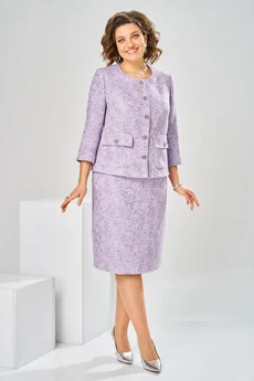 Костюм с юбкой 2-2449 лавандовый Romanovich style