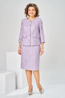 Костюм с юбкой 2-2449 лавандовый Romanovich style