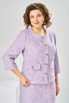 Костюм с юбкой 2-2449 лавандовый Romanovich style