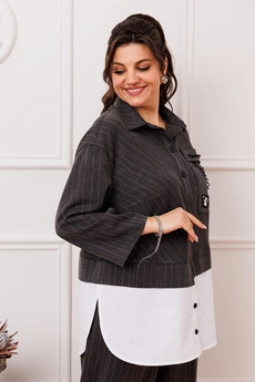 Костюм брючный 2-2554 графит Romanovich style