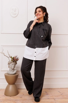 Костюм брючный 2-2554 графит Romanovich style