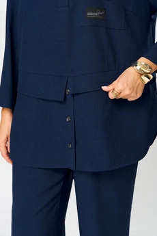 Костюм брючный 2-2554 синий Romanovich style
