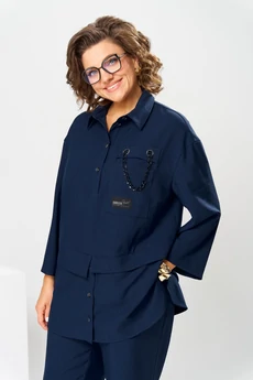 Костюм брючный 2-2554 синий Romanovich style