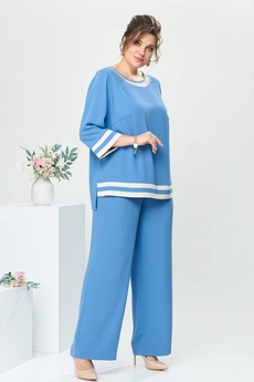 Костюм брючный 2-2573 голубой Romanovich style