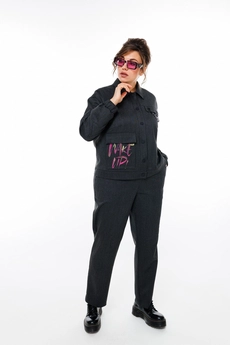 Костюм брючный 2-2588 графит Romanovich style