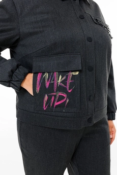 Костюм брючный 2-2588 графит Romanovich style