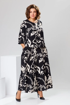 Костюм брючный 2-2704Д ландыши Romanovich style
