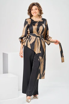 Костюм брючный 2-2750 коричневый-1 Romanovich style