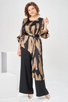 Костюм брючный 2-2750 коричневый-1 Romanovich style