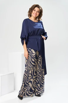 Костюм брючный 2-2750 синий Romanovich style