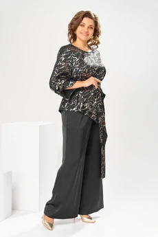 Костюм брючный 2-2750 черный Romanovich style