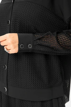 Костюм с юбкой 2-2856 черный Romanovich style