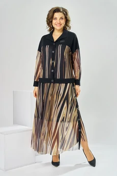 Костюм с юбкой 2-2856 полоска Romanovich style