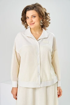 Костюм с юбкой 2-2856 молочный Romanovich style