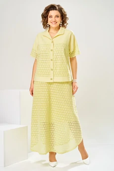 Костюм с юбкой 2-2904 жёлтый Romanovich style