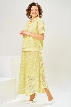 Костюм с юбкой 2-2904 жёлтый Romanovich style
